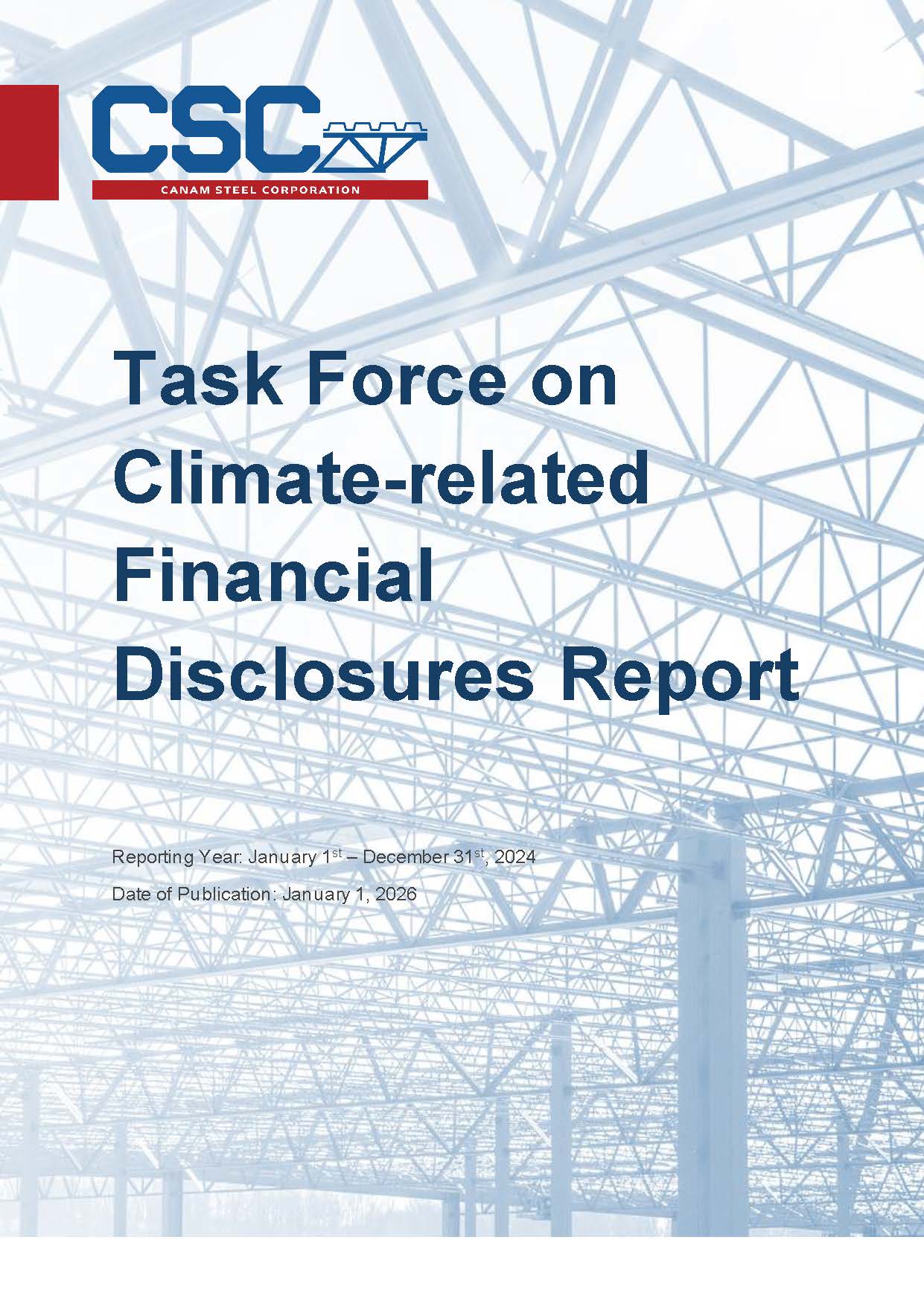 Task Force on Climate-related financial disclosures cover