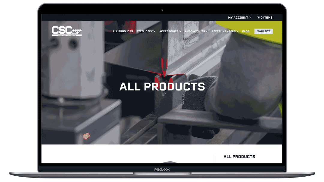 laptop showing eCommerce shop